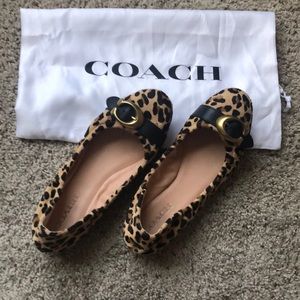 Coach leopard print flats